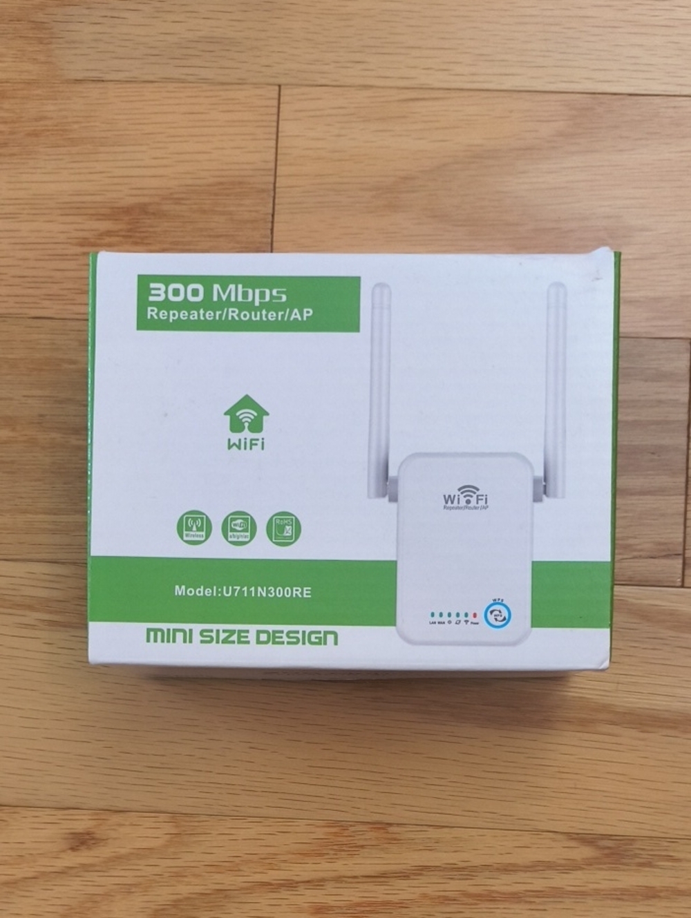 WiFi Range Extender 300 Mbps (Black) - Repeater/Router/AP NWT- Open Box